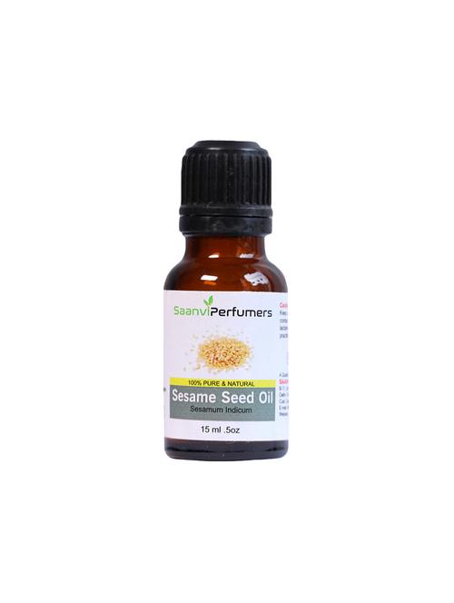 saanvi perfumers sesame oil (15ml) pure natural & therapeutic grade oil for aromatherapy body massage, skin care & hair growth - 17391745 - Standard Image - 0
