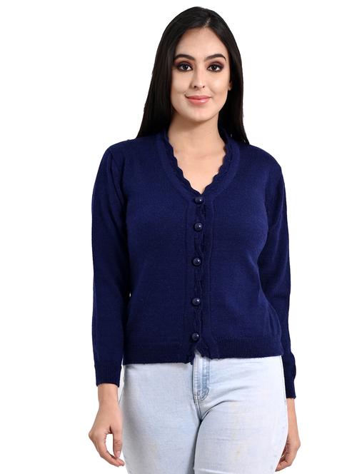 v-neck acrylic wool cardigan - 17391946 - Standard Image - 0