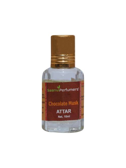 saanvi perfumers chocolate musk roll on attar 10ml for men and women, 0% alcohol with modern fragrance (10ml)