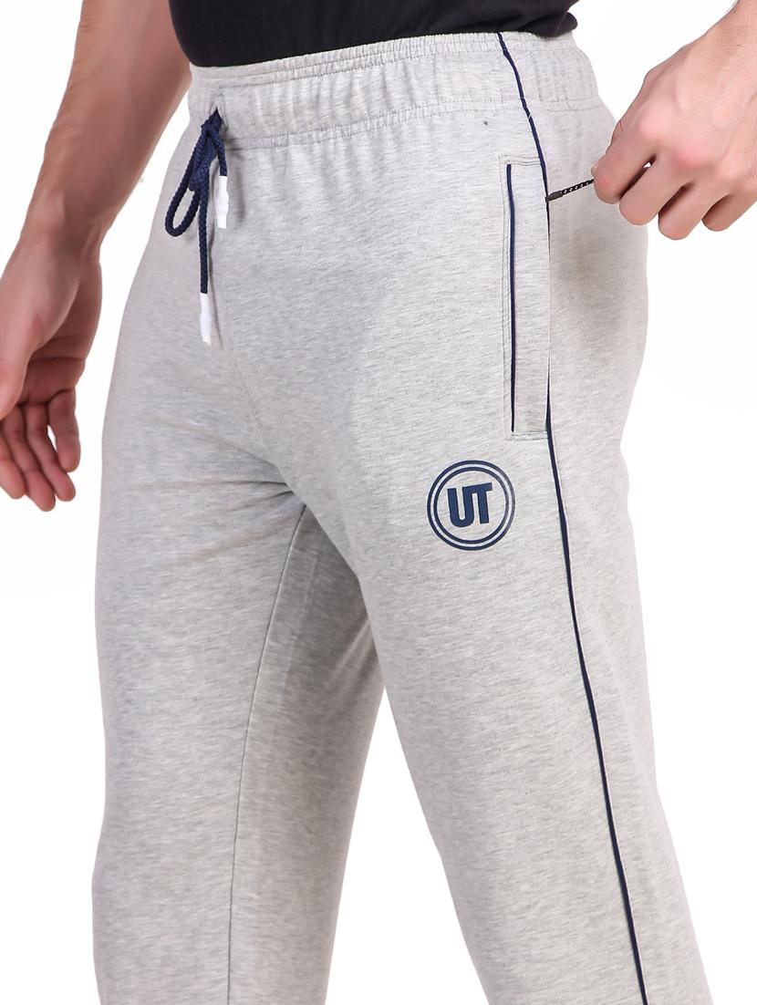 grey printed full length track pant - 17392129 - Standard Image - 3