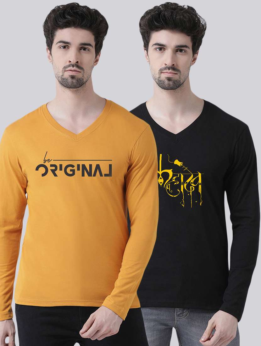 multi colored printed t-shirts combo 