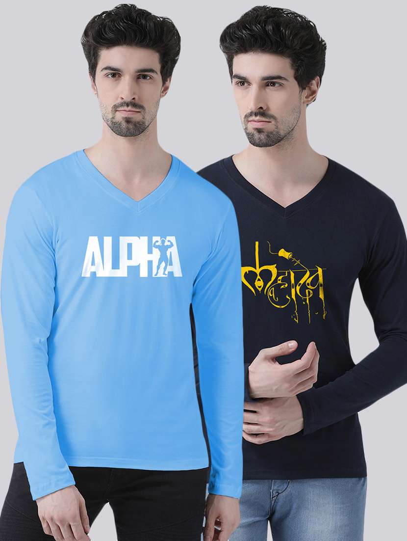 multi colored printed t-shirts combo 