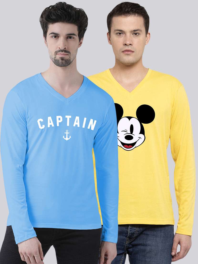 multi colored printed t-shirts combo 