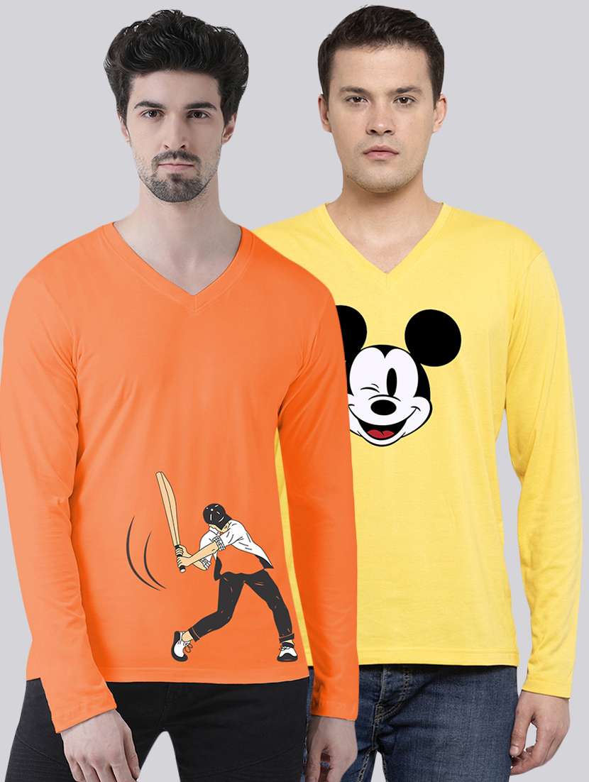 multi colored printed t-shirts combo