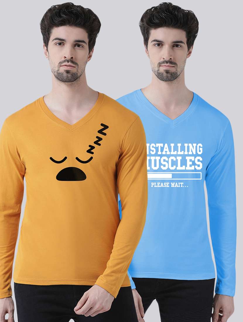 multi colored printed t-shirts combo