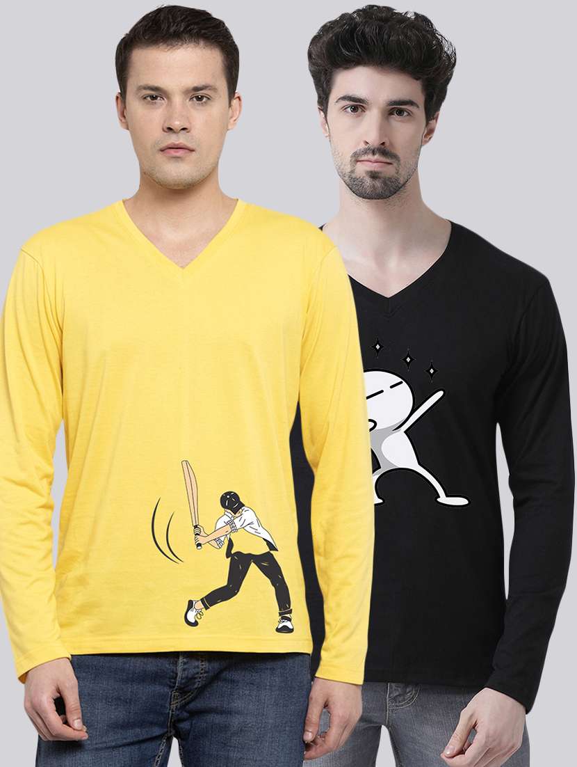 multi colored printed t-shirts combo