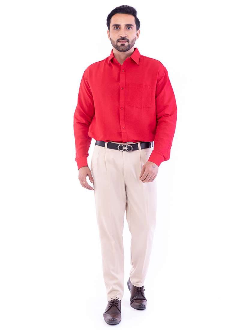mens solids formal shirt - 17392871 -  Standard Image - 3