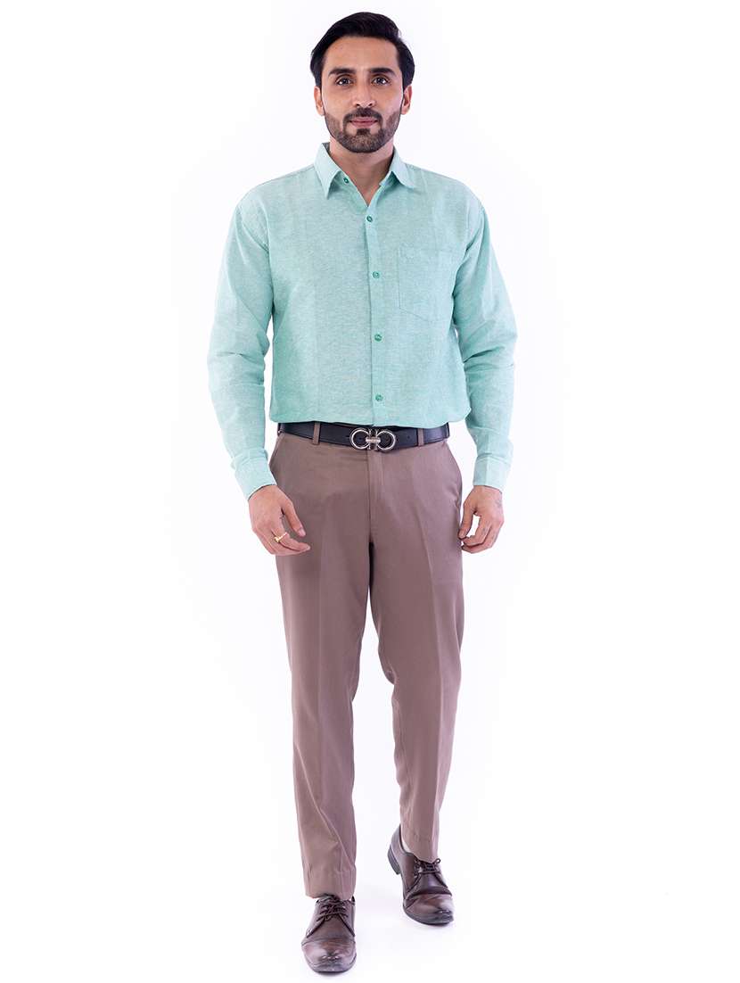 mens solids formal shirt - 17392896 -  Standard Image - 3