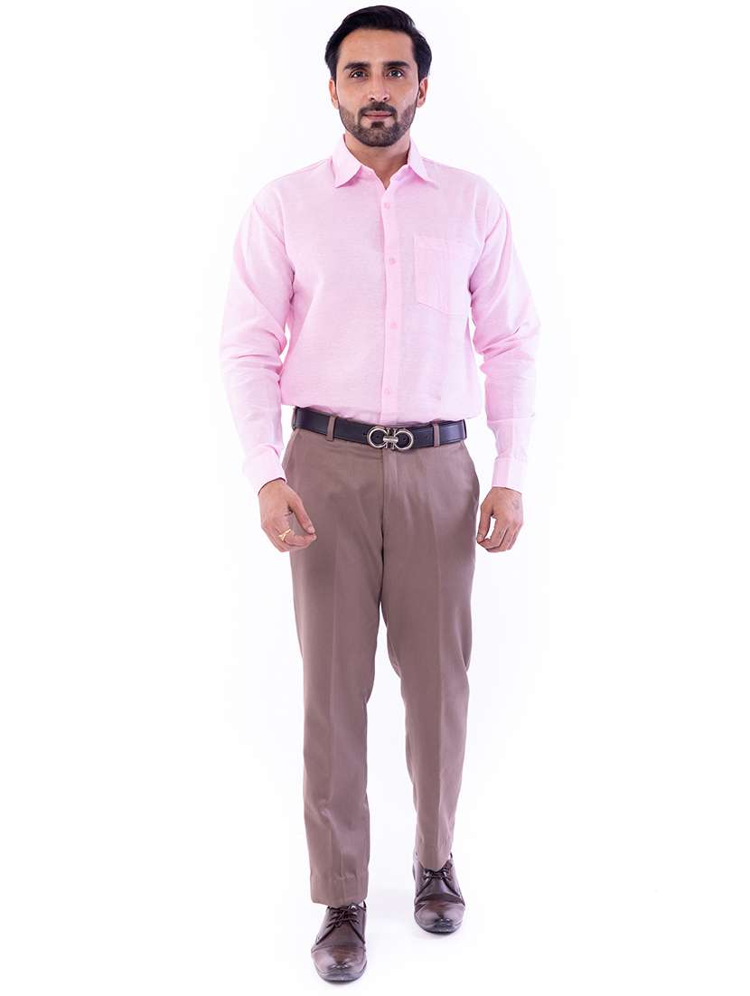 mens solids formal shirt - 17392904 -  Standard Image - 3