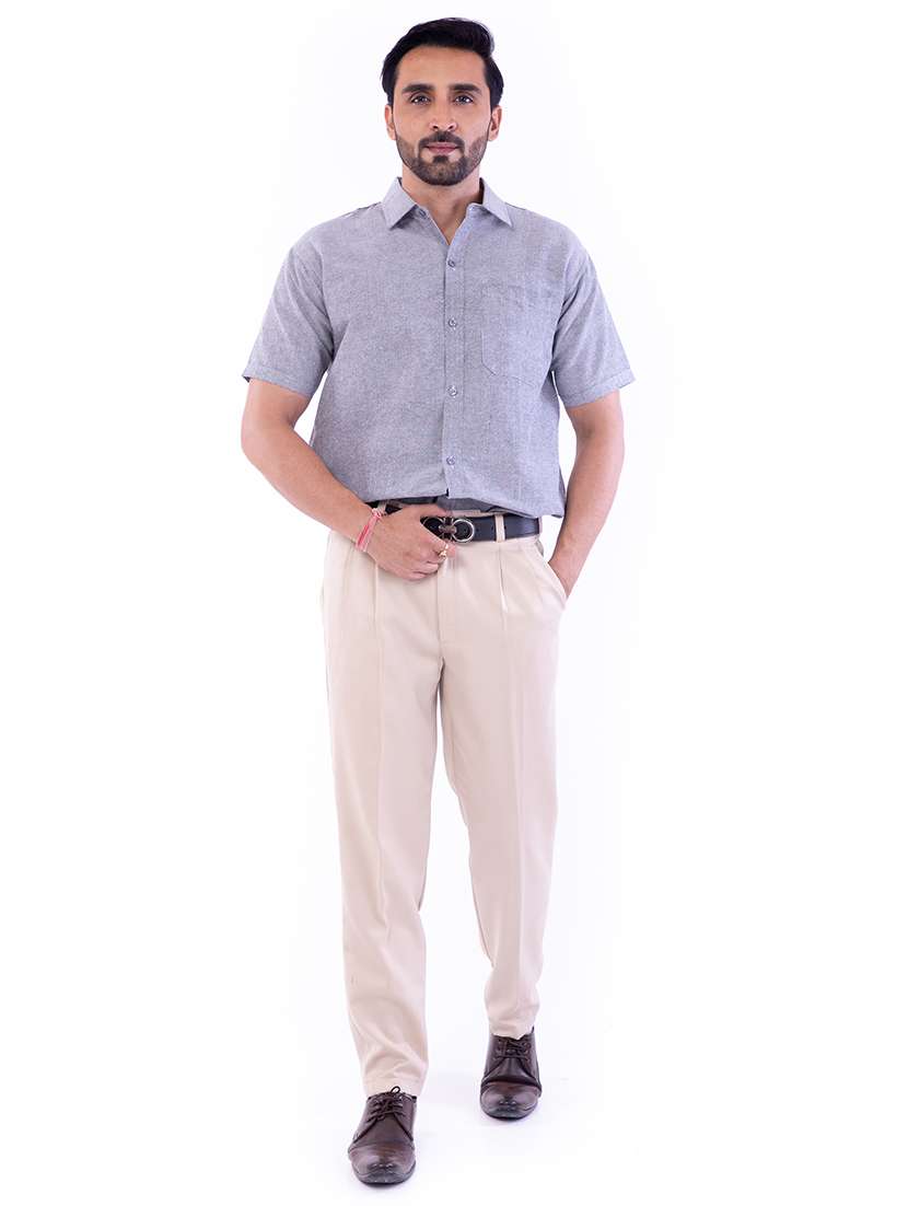mens melange casual shirt - 17392958 -  Standard Image - 3
