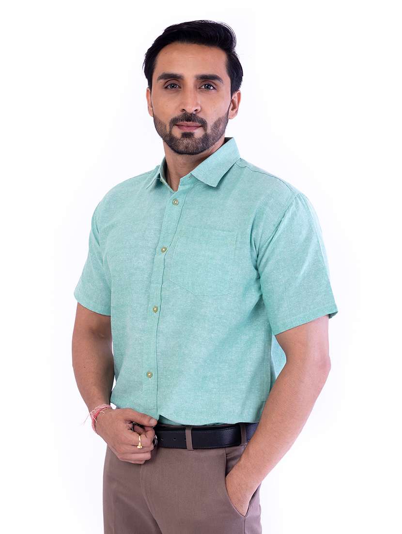 mens melange casual shirt - 17392958 -  Standard Image - 5