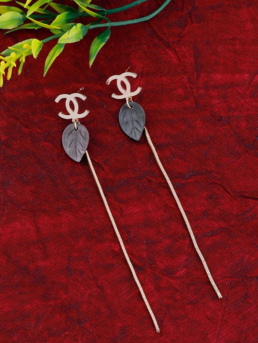 grey metal drop earring