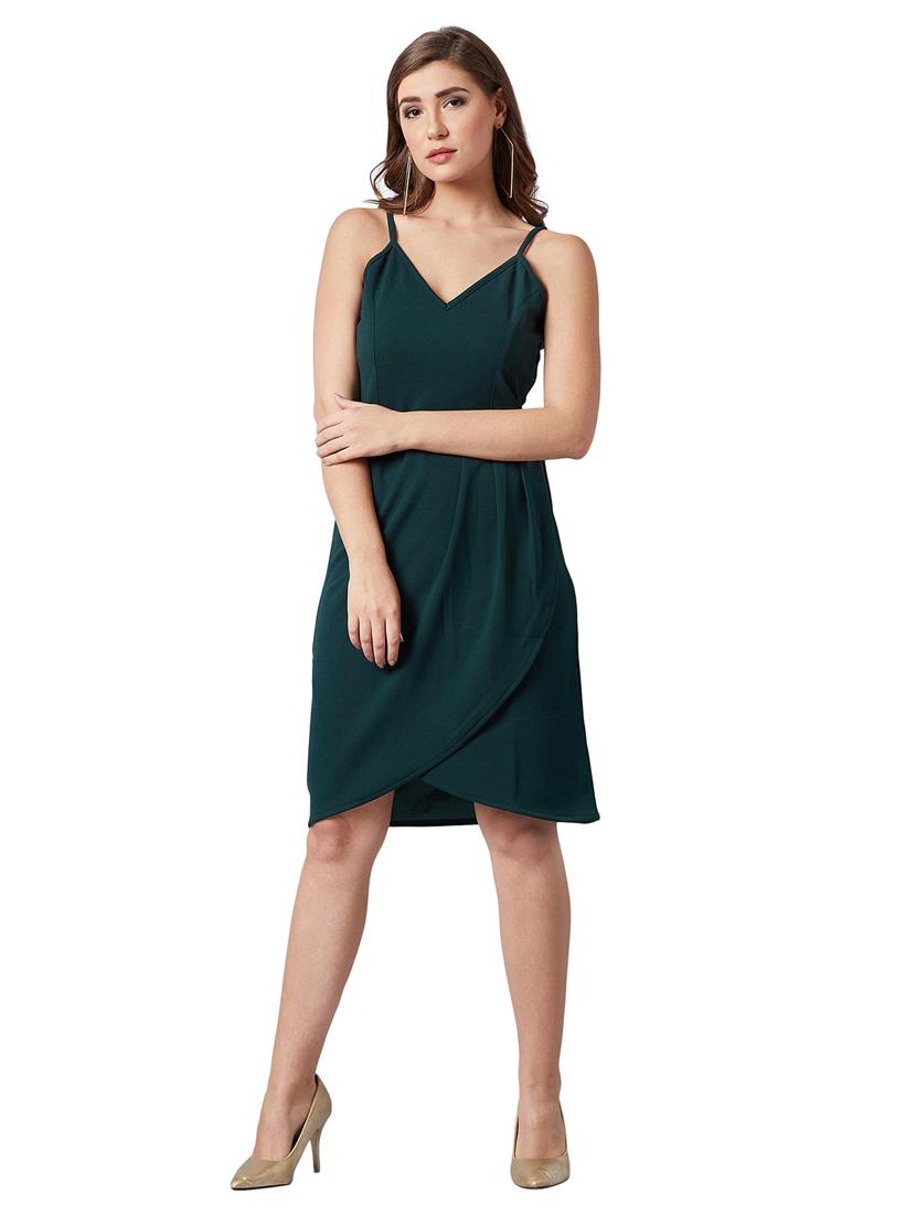 women's asymmetric solid dress - 17394462 - Standard Image - 3