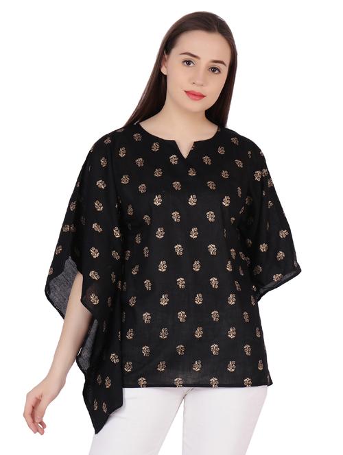 kimono sleeves foil print tunic  - 17396001 -  Standard Image - 0