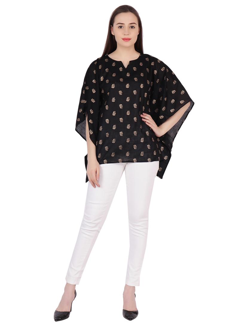 kimono sleeves foil print tunic - 17396001 - Standard Image - 3