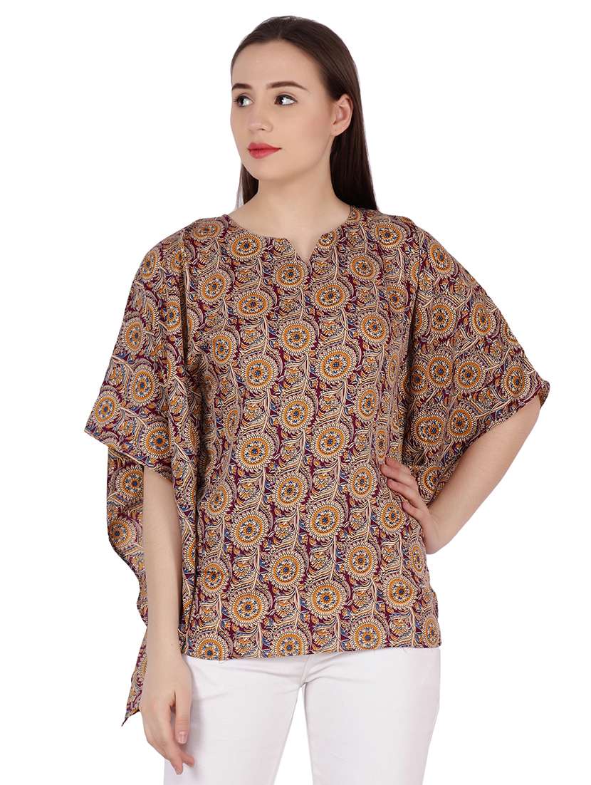 notch neck floral tunic - 17396003 - Zoom Image - 0