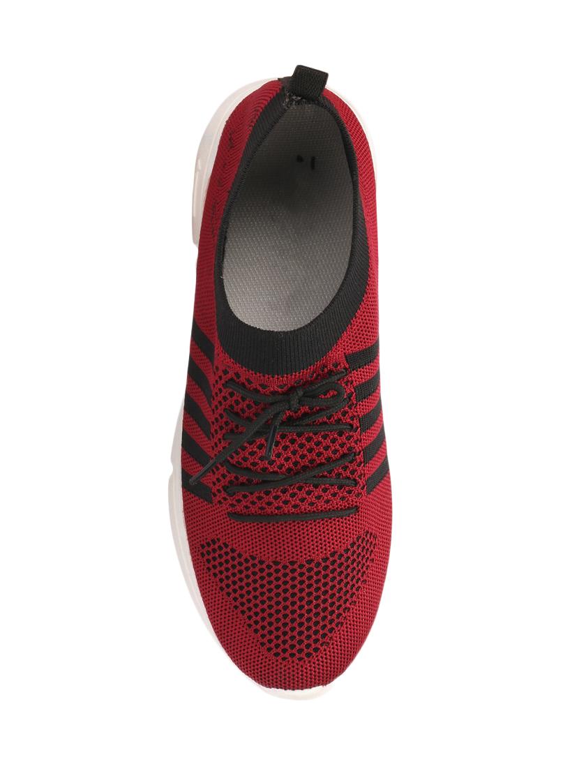 red synthetic slip on casual shoes - 17396392 -  Standard Image - 3