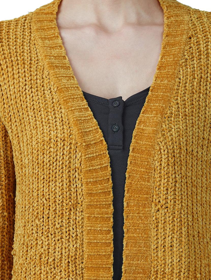 front open woolen shrug - 17396532 - Standard Image - 3