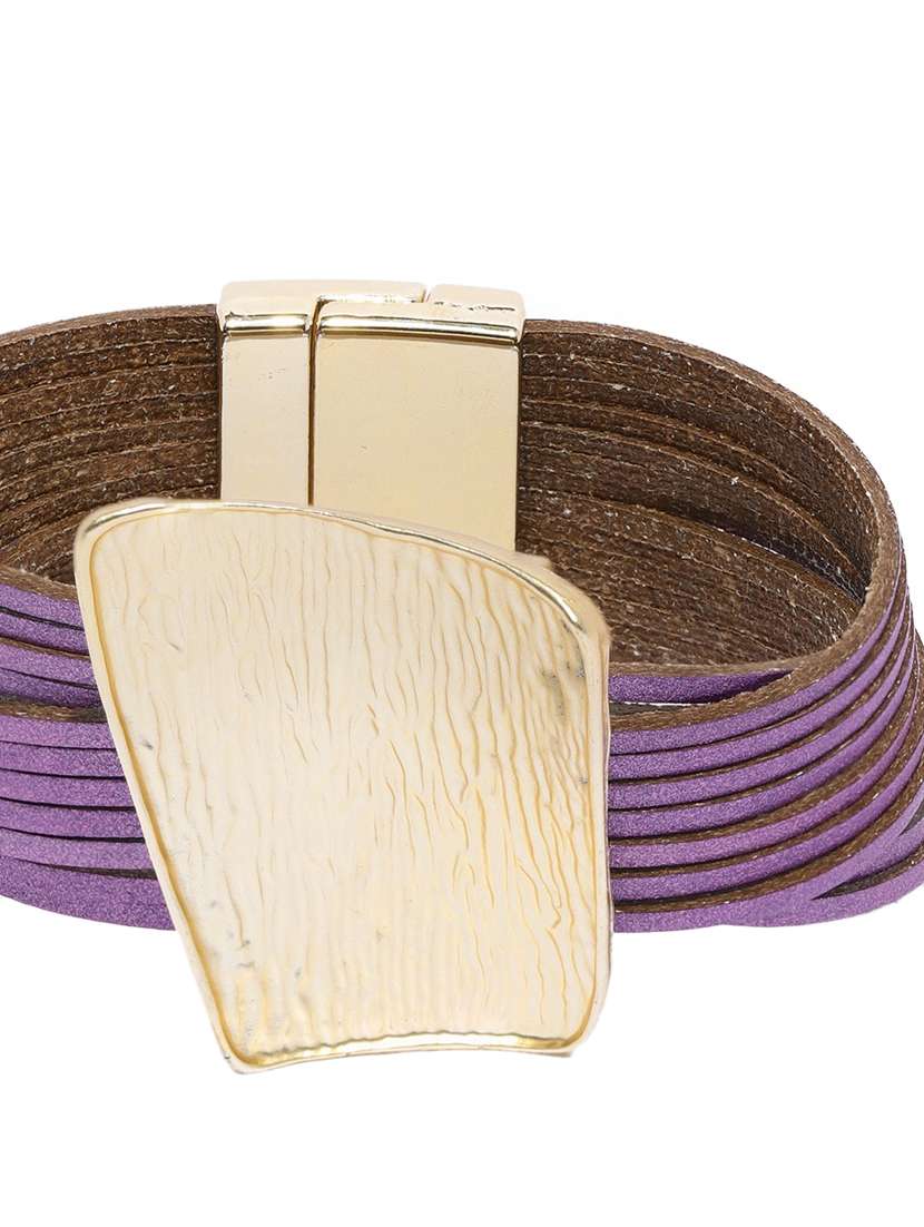 purple metal cuffs bracelet - 17397164 - Standard Image - 3
