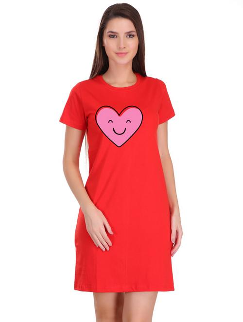 round neck printed t-shirt dress - 17397300 - Standard Image - 0