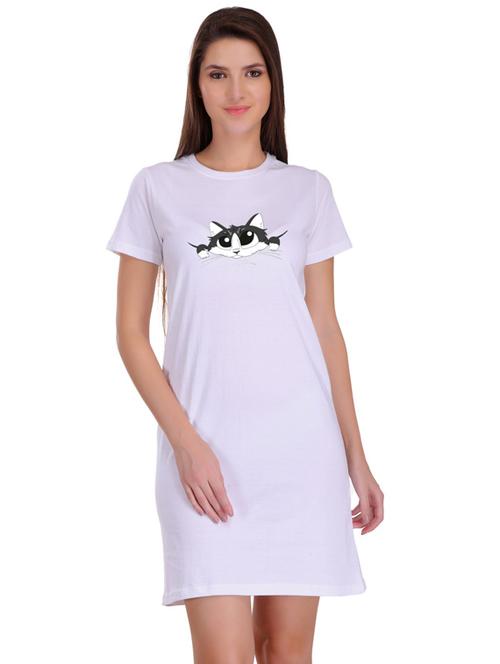 round neck printed t-shirt dress - 17397306 - Standard Image - 0