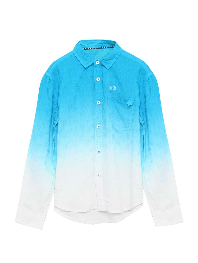 blue cotton shirt - 17397917 -  Zoom Image - 0