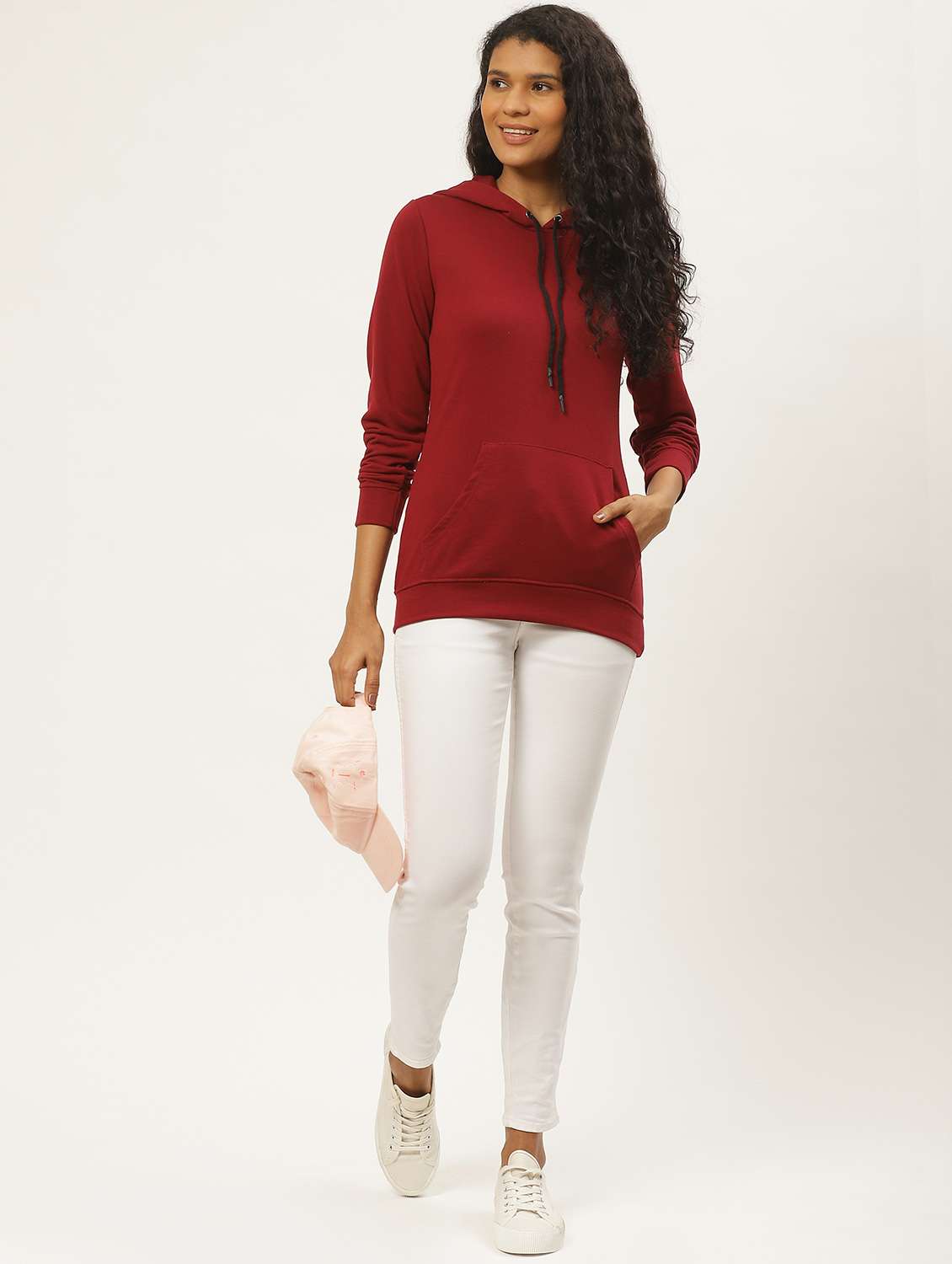 hooded neck fleece sweatshirt - 17398747 - Standard Image - 3
