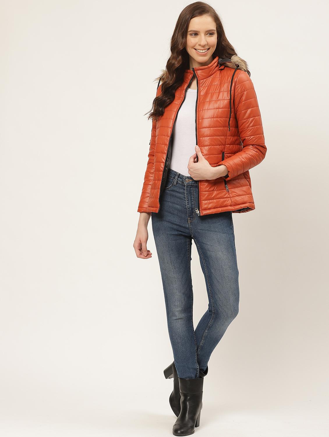 hooded neck padded jacket - 17398751 - Standard Image - 3