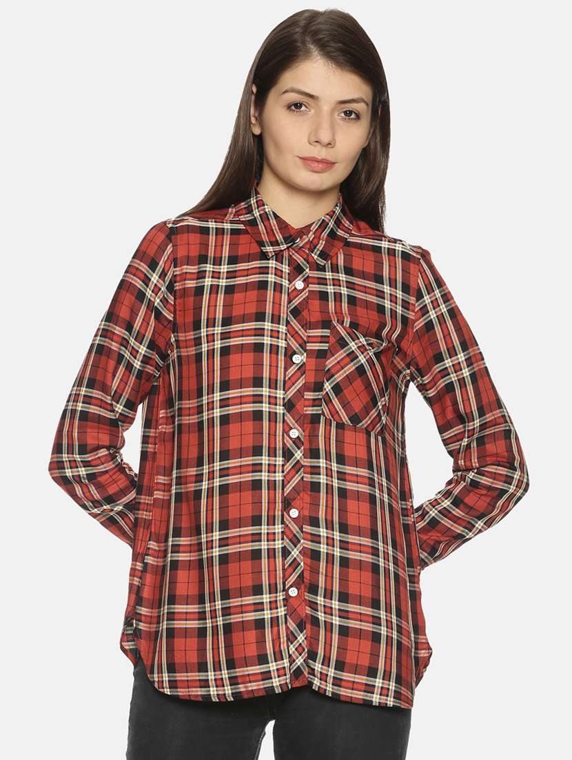 long sleeved checkered shirt 
