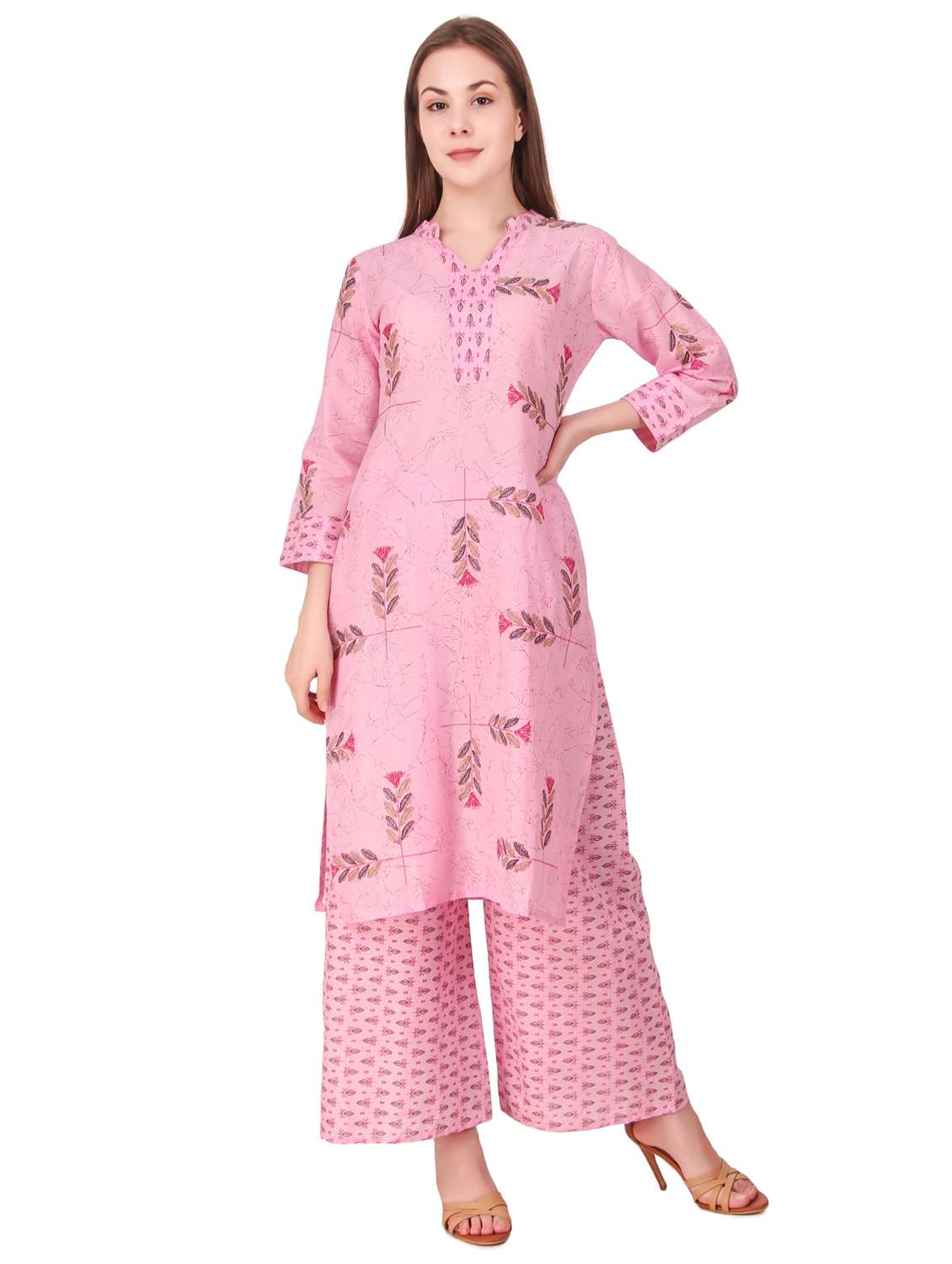 printed kurta palazzo set