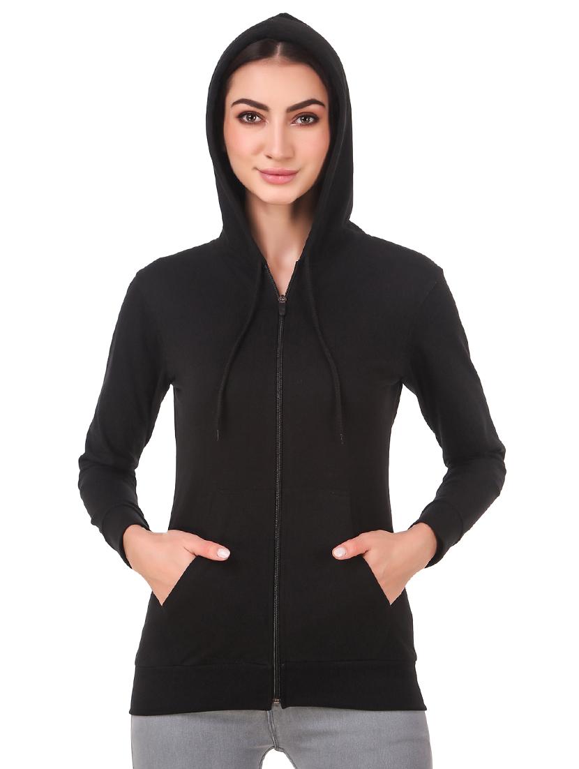 hooded neck zip up sweatshirt - 17403198 -  Zoom Image - 0
