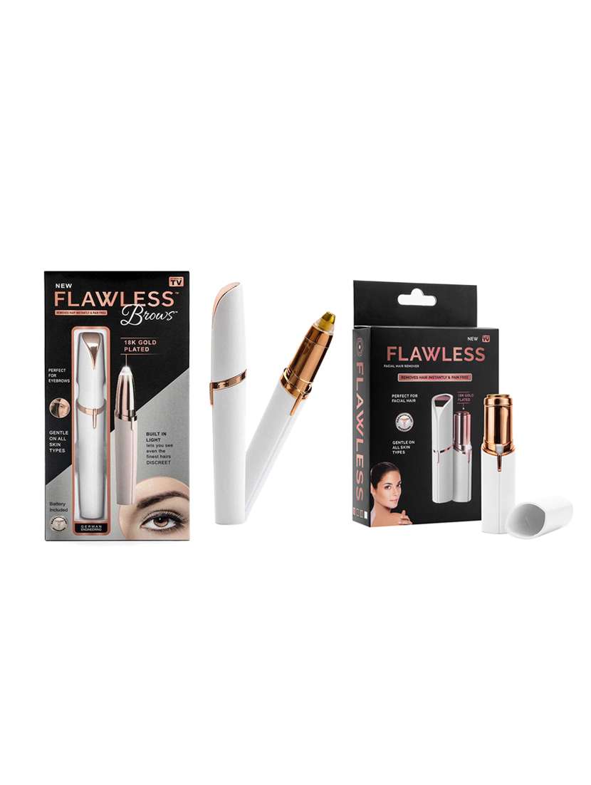 pack of flawless brows and flawless painless facial hair remover for women