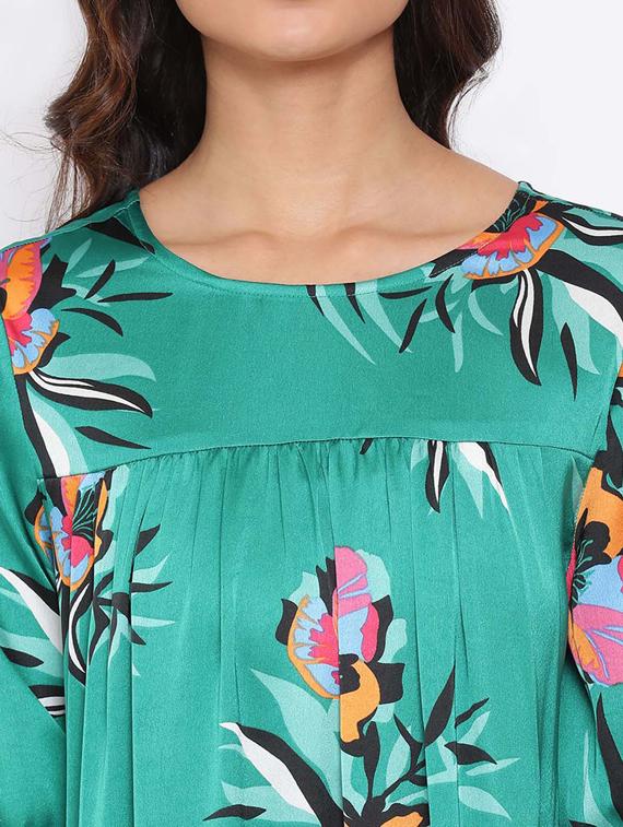 women green floral printed nighty - 17405570 - Standard Image - 3