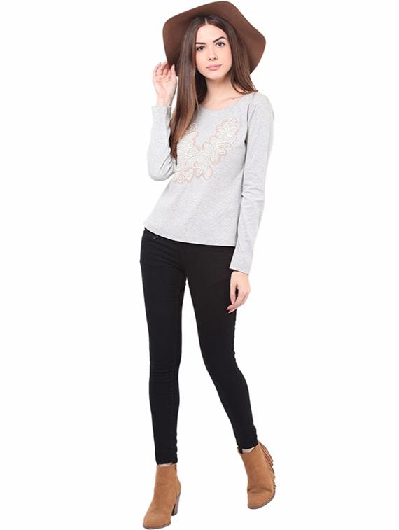 women's front print sweatshirt - 17406042 - Standard Image - 3