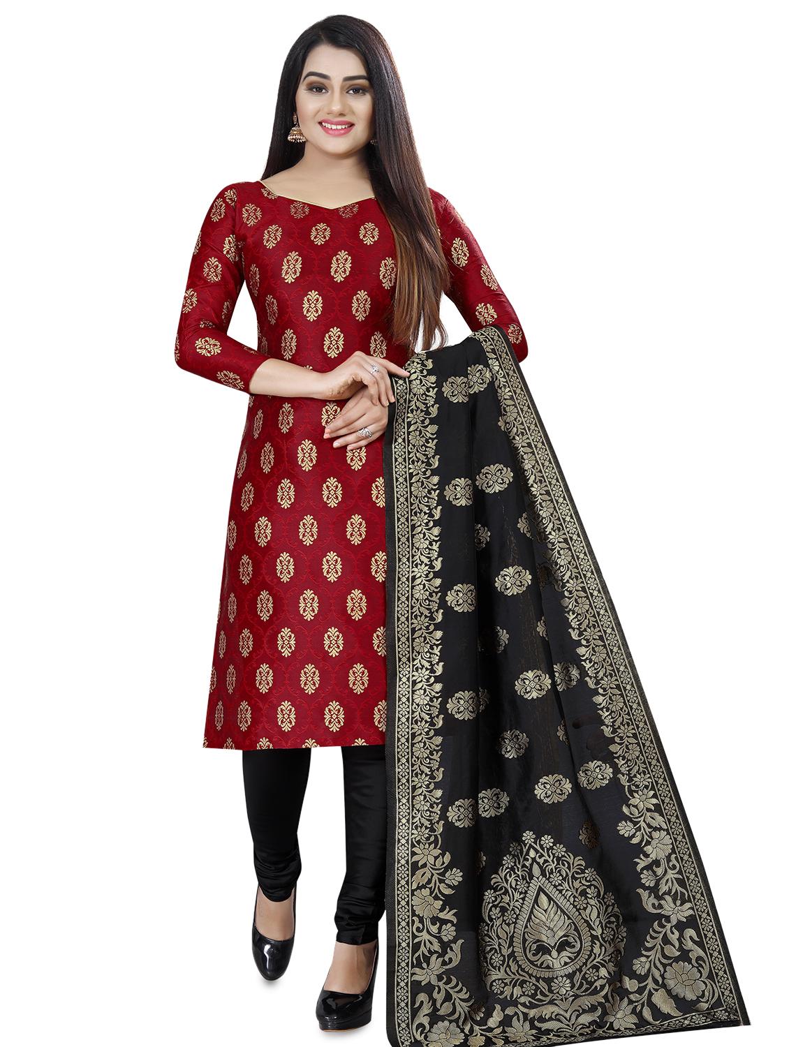 floral churidaar suits unstitched suit - 17406184 -  Zoom Image - 0