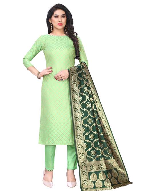 zari work churidaar suits unstitched suit - 17406189 -  Standard Image - 0