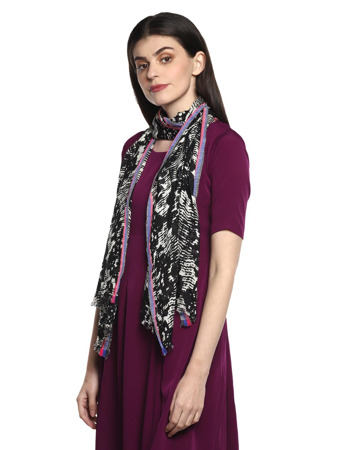 white viscose stole - 17406197 - Standard Image - 3