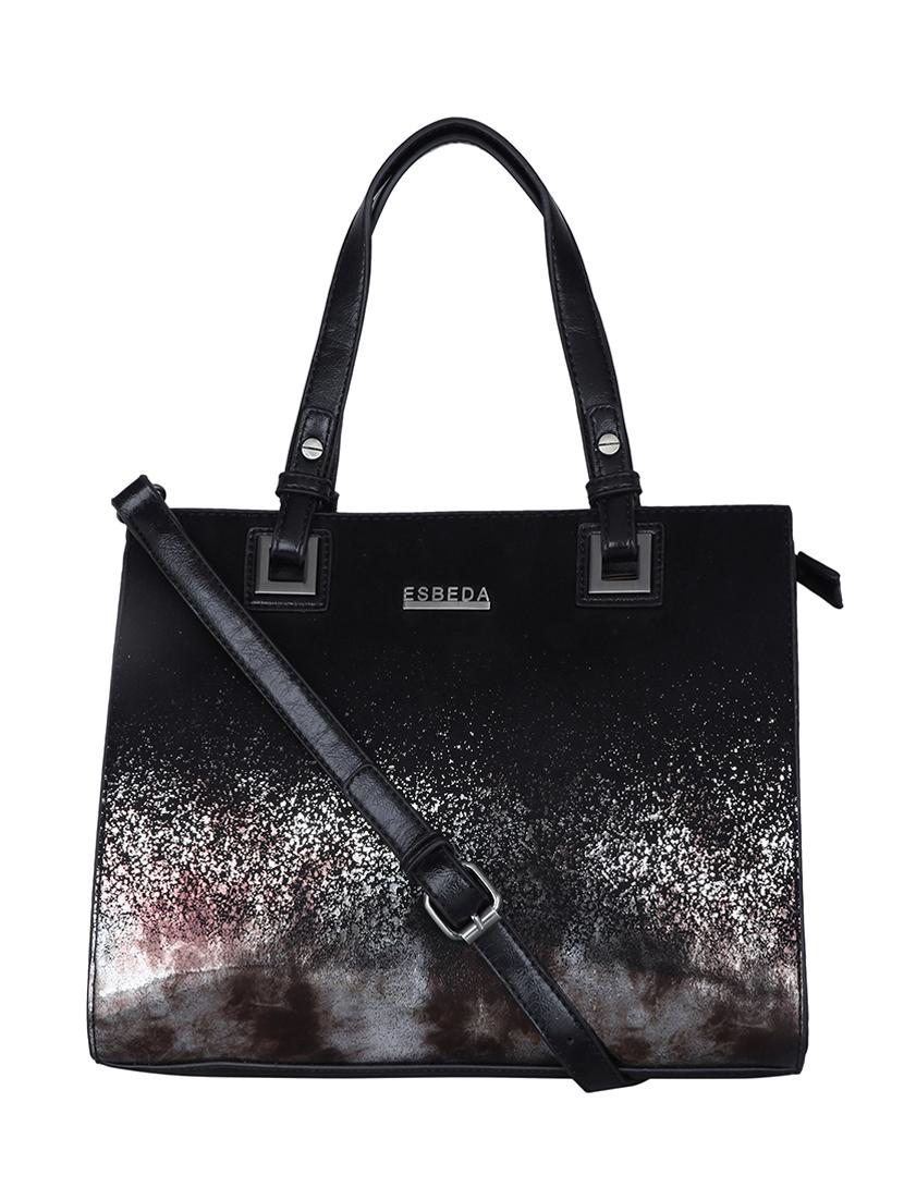 black leatherette (pu) handbag - 17406210 - Zoom Image - 0