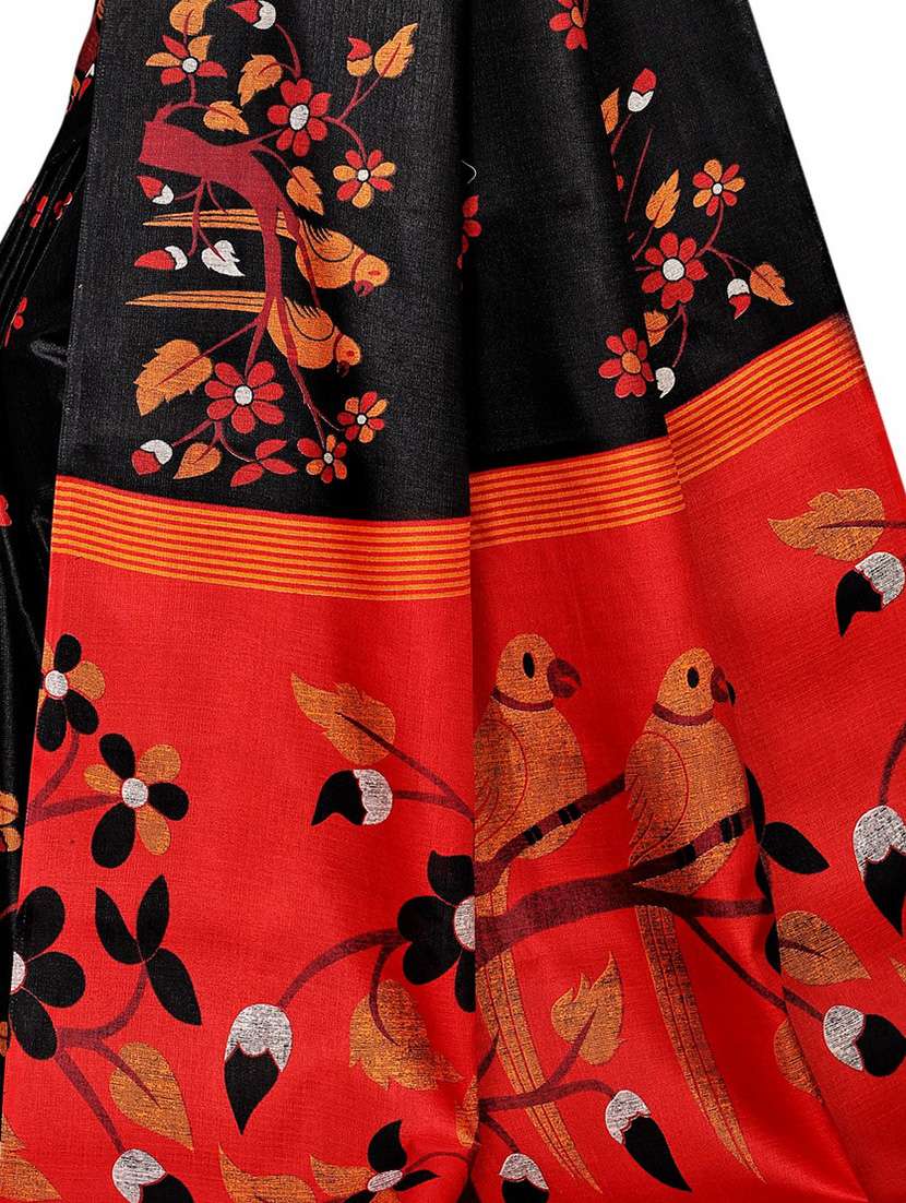 floral mysore silk saree with blouse - 17406693 - Standard Image - 3