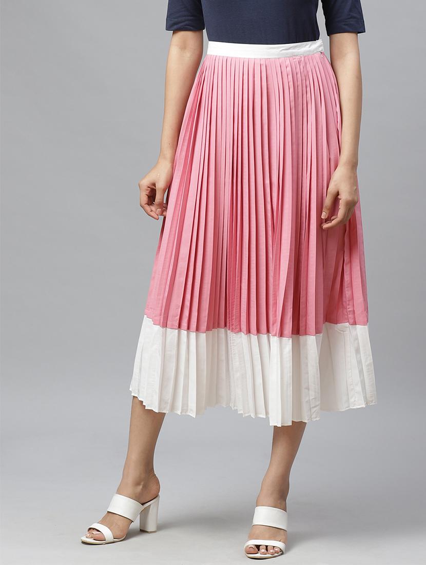 mid rise pleated a-line skirt - 17407165 - Zoom Image - 0
