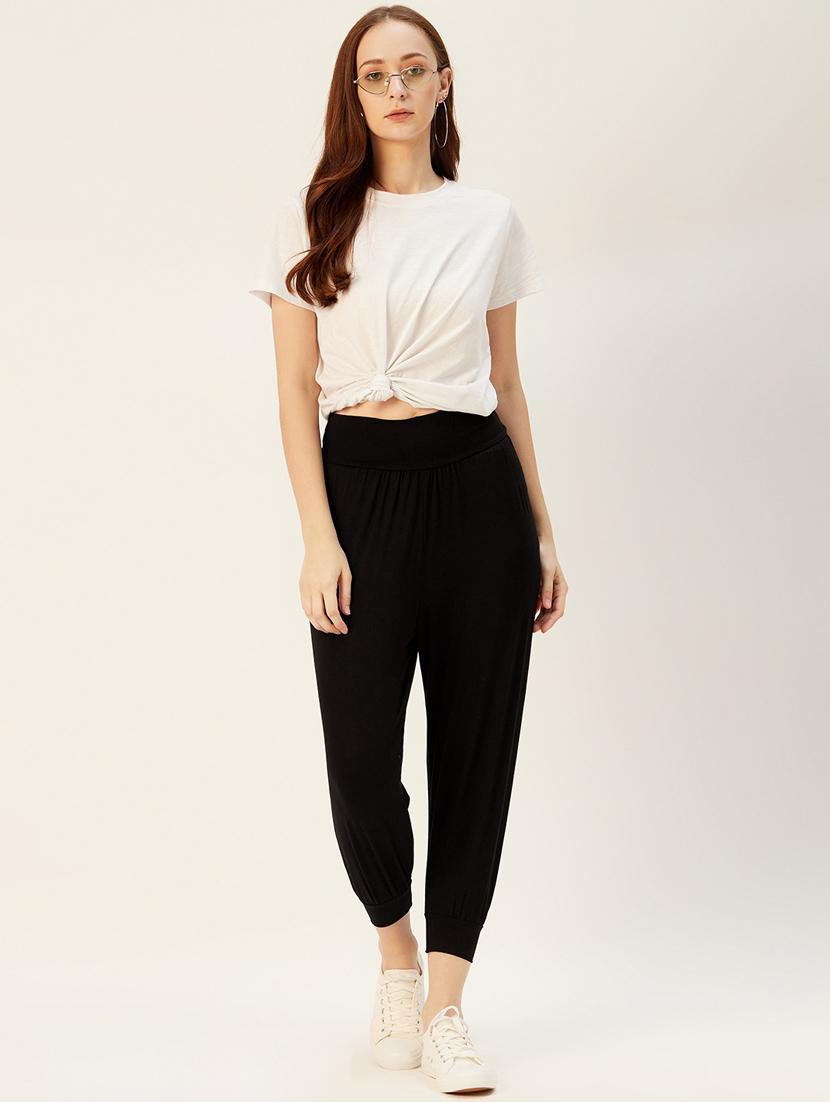 high rise solid joggers - 17408518 - Standard Image - 3