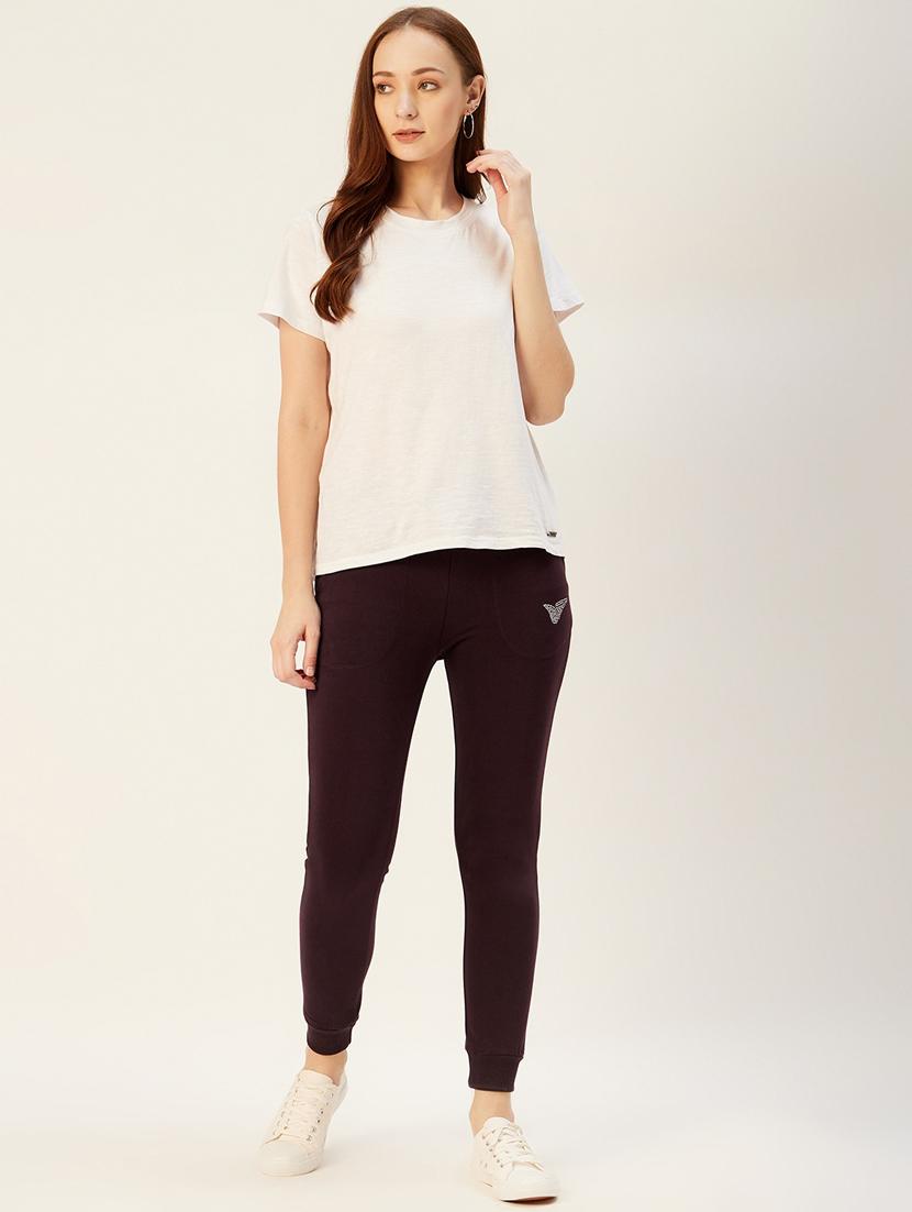 high rise solid joggers - 17408552 - Standard Image - 3