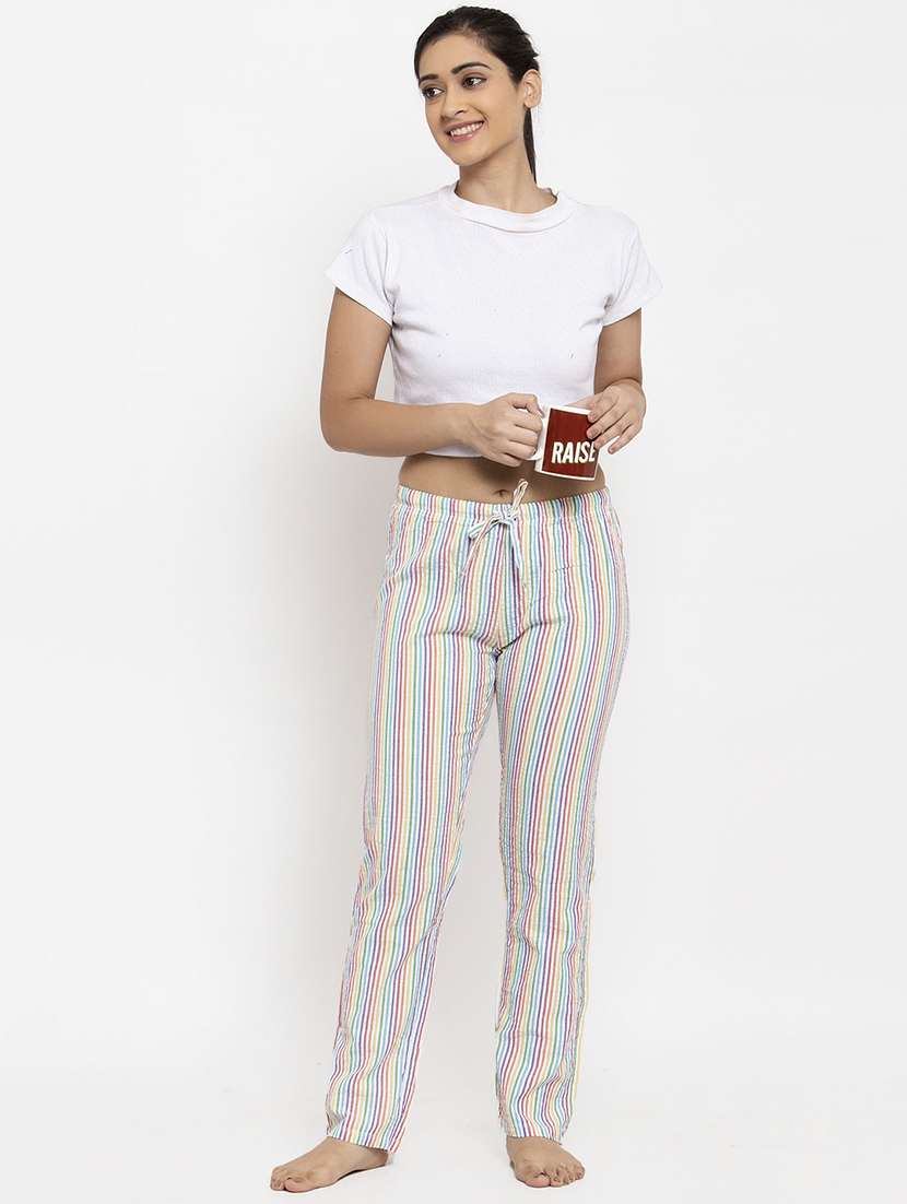 drawstring waist striped pajama - 17408733 -  Standard Image - 3