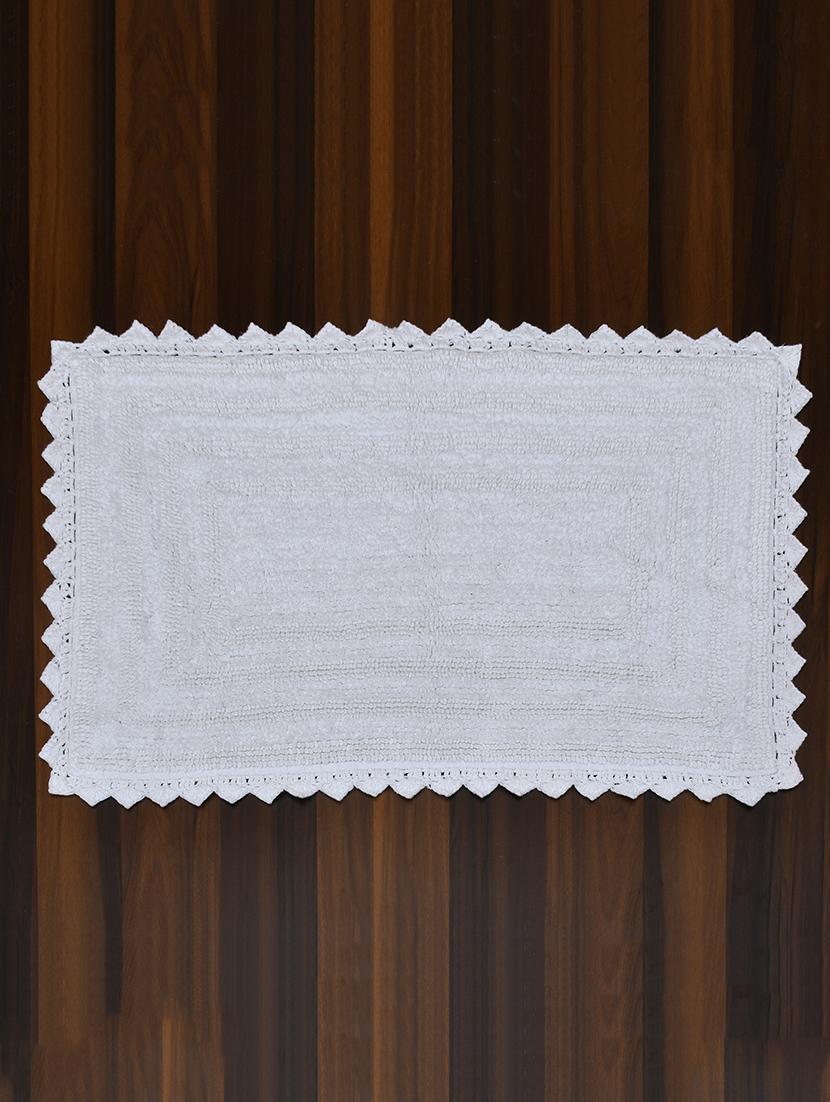 sheen decor mirror reversible bathmat collection, 50x80 cms, white