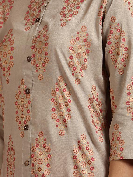 women's straight kurta - 17410049 - Standard Image - 3