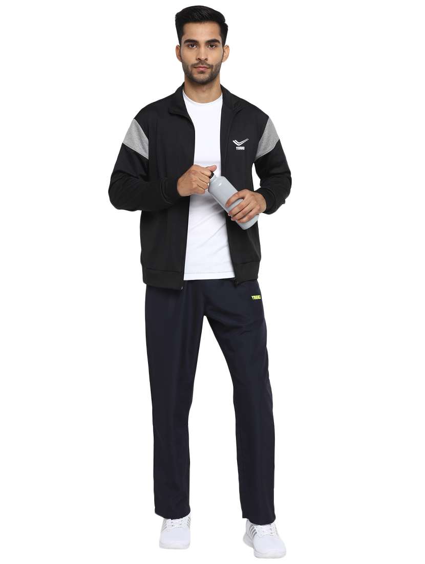 black color block casual jacket - 17411606 -  Standard Image - 3