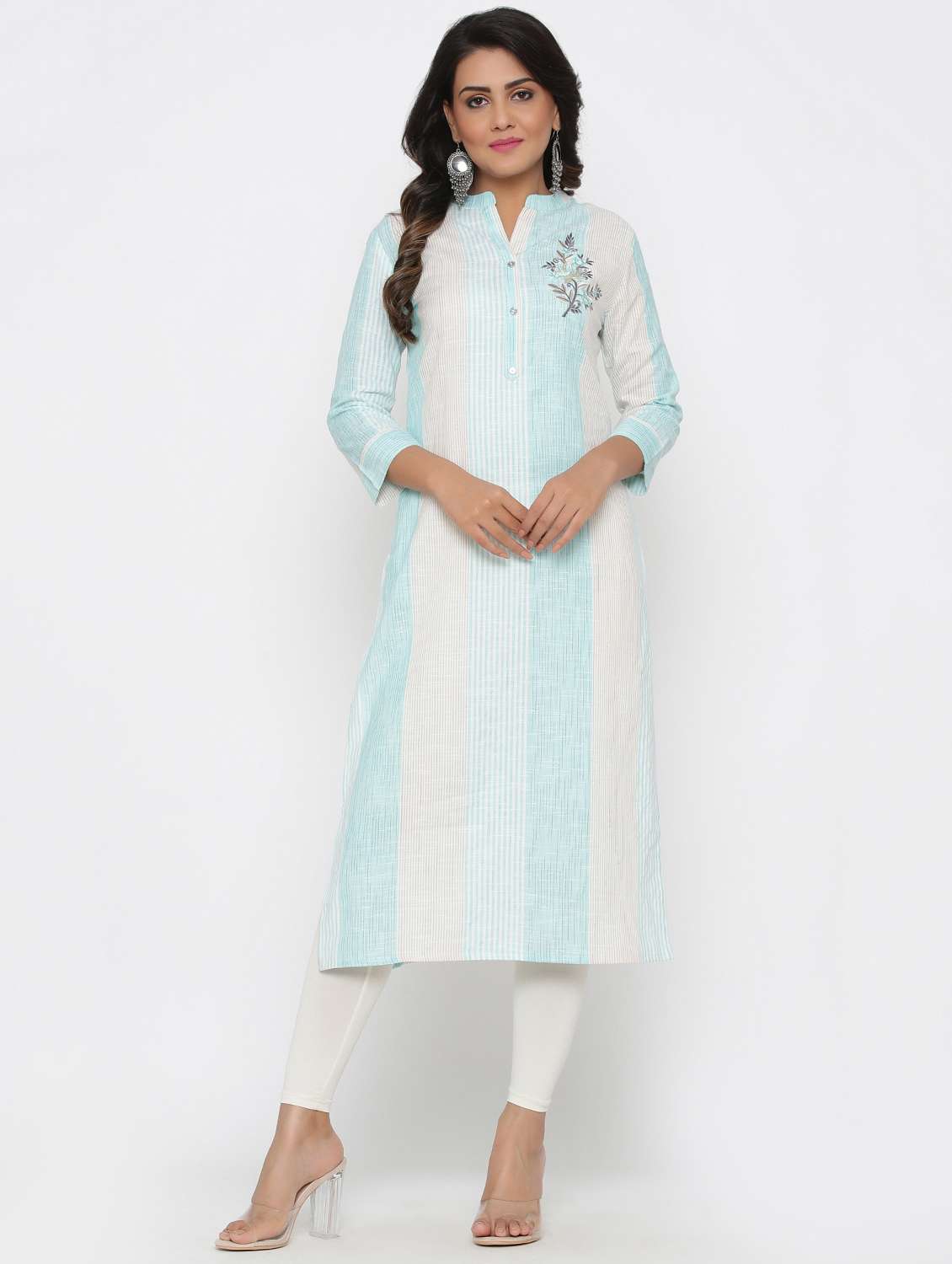 striped straight kurta