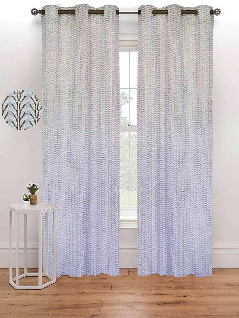  premium cotton printed decorative single door curatin 