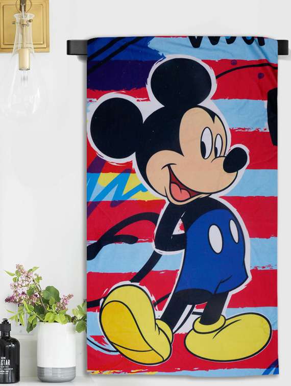  mickey mouse microfiber printed bath towel for kids  