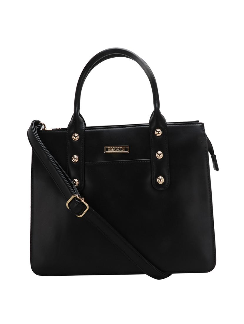 black leatherette handbag - 17415154 - Zoom Image - 0